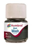 AV0201 Humbrol 28ml Enamel Wash - Black